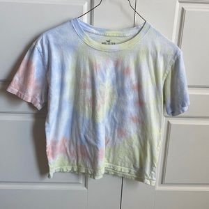 Cropped tie dye tee shirt